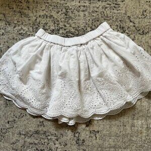 🧡3/15 Gap White Cotton Eyelet Skirt XS 4-5